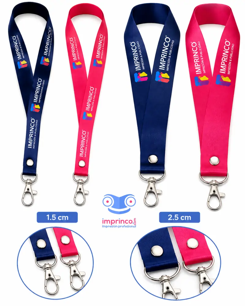 Lanyards Satinadas Estampadas en Imprinco