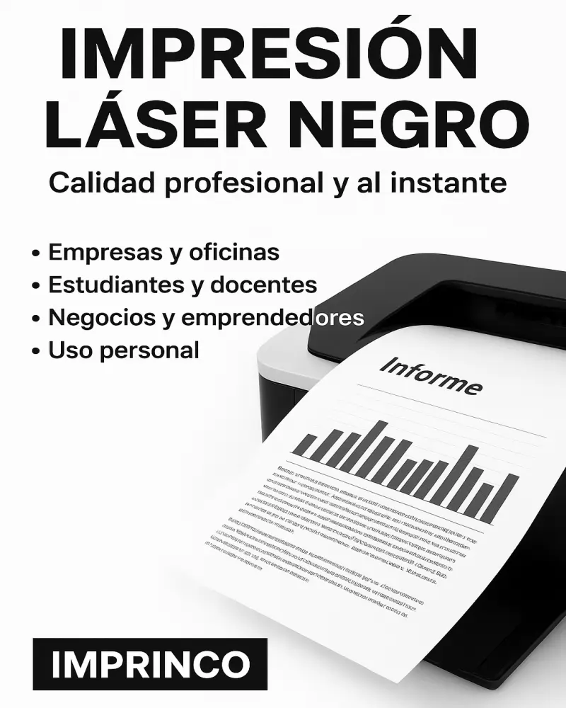 Impresión Láser Negro