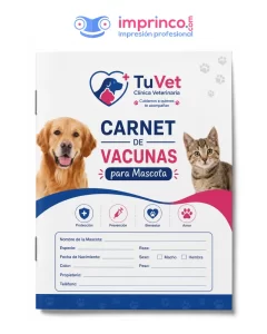 Carnet de Vacunas para Mascota en Imprinco