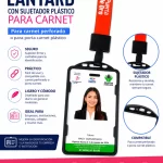 Impresión Digital y Personalizada 13 Lanyard con Sujetador Plástico para Carnet Imprinco