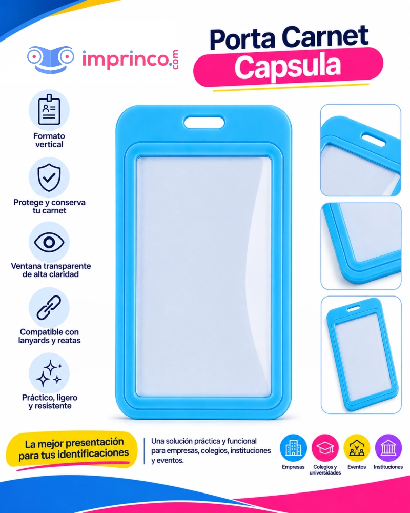 Impresión Digital y Personalizada 33 Porta Carnet Capsula en Imprinco