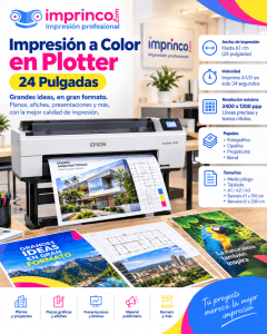 Impresión a color en Plotter 24 pulgadas en Imprinco