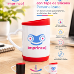 Mug Mágico con tapa de silicona personalizado en Imprinco