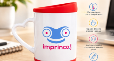 Mug Mágico con tapa de silicona personalizado en Imprinco